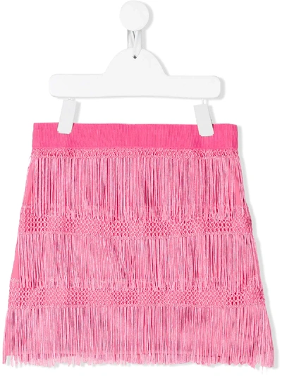 Shop Alberta Ferretti Tassel Detail Skirt In Pink