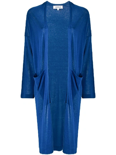 Shop Enföld Lightweight Long Cardigan In Blue
