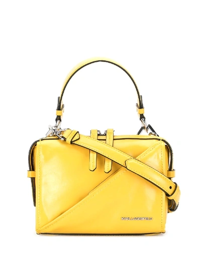 Shop Karl Lagerfeld Small Slash Bag In Yellow