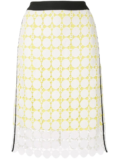 Shop Karl Lagerfeld Karl Lace Skirt In White