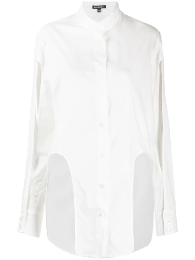 Shop Ann Demeulemeester Cutout-detail Shirt In White