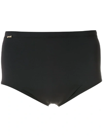 Shop Amir Slama Panelled Trunks In Black