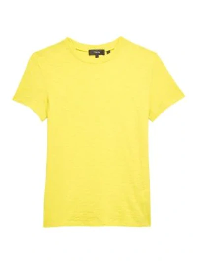 Shop Theory Tiny Tee Organic Cotton Crewneck In Bright Lime