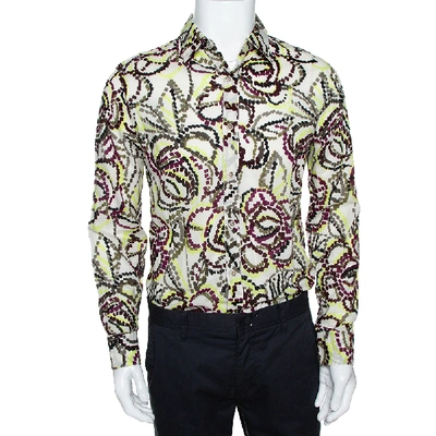 Pre-owned Kenzo Multicolor Printed Cotton Long Sleeve Shirt M