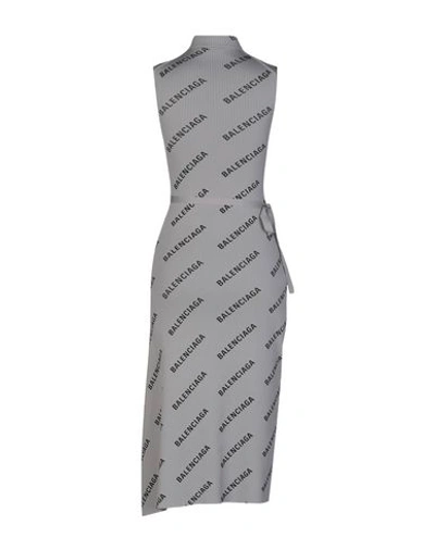 Shop Balenciaga Midi Dress In Grey