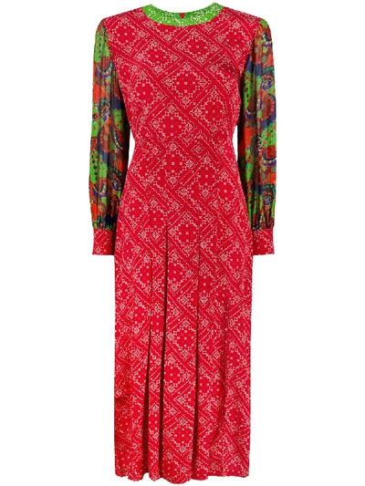 Shop Rixo London Multi-print Maxi Dress In Red