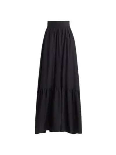 Shop A.l.c Flounce Hem Maxi Skirt In Black
