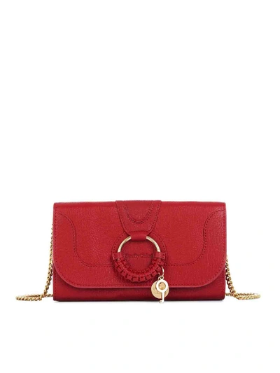 Shop See By Chloé Wallet With Red Hana Chain