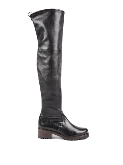 Shop Stuart Weitzman Vanland Over-the-knee Boots In Black