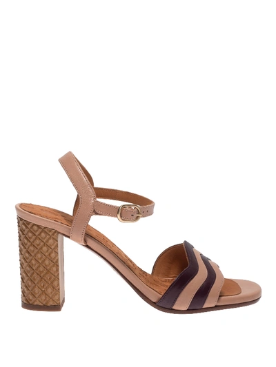 Shop Chie Mihara Baola Leather Sandals In Nude And Neutrals