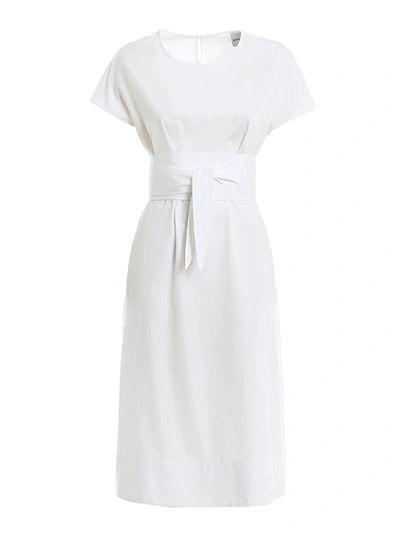 Shop Aspesi Cotton Poplin Dress In White