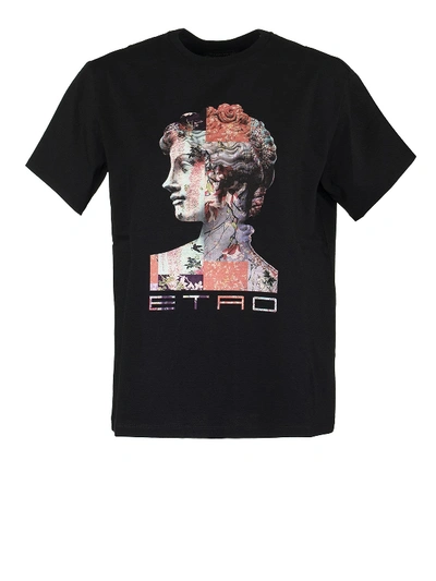 Shop Etro Collage Print T-shirt In Black