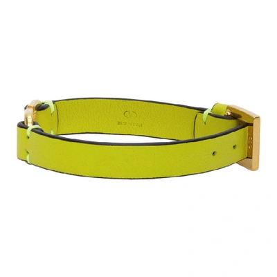 Shop Valentino Green  Garavani Vlogo Bracelet In Ic9 Cedar
