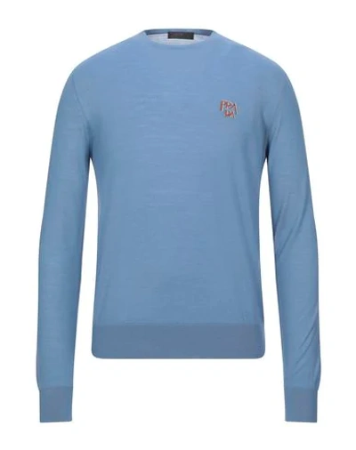 Shop Prada Sweaters In Slate Blue