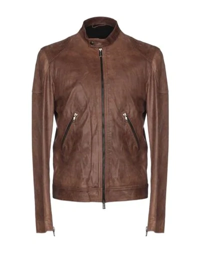 Shop Aglini Jackets In Brown