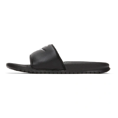 Shop Nike Black Benassi Slides In 090 Black/w