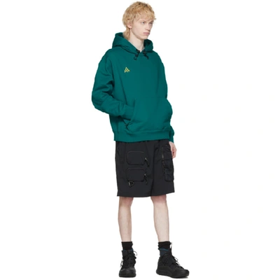 Shop Nike Acg Green Pullover Hoodie In 379 Bright