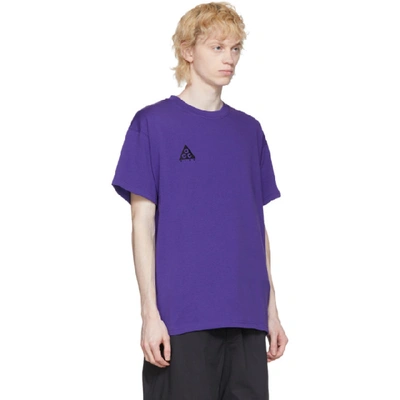 Shop Nike Acg Purple Logo T-shirt In 470 Fusion