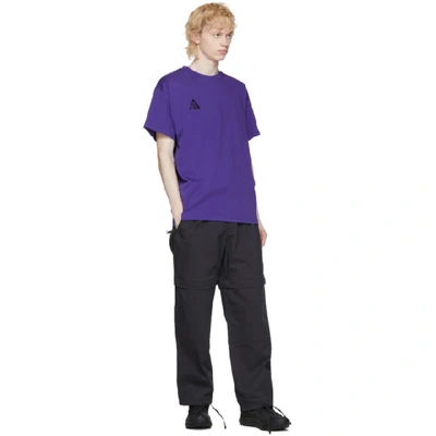 Shop Nike Acg Purple Logo T-shirt In 470 Fusion