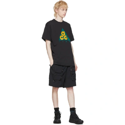 Shop Nike Acg Black Graphic T-shirt In 010 Black