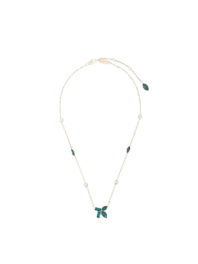 Shop Atelier Swarovski Verzierte Halskette Mit Anhänger In Gold