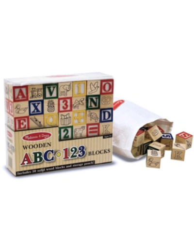 Shop Melissa & Doug Wooden Abc/123 Blocks In No Color