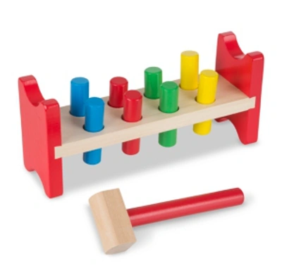 Shop Melissa & Doug Deluxe Wooden Pound-a-peg Toy With Hammer In No Color