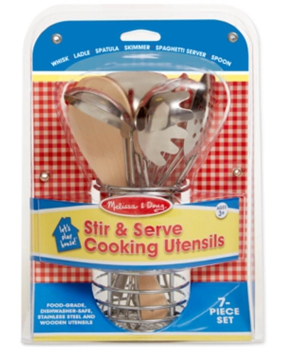 MELISSA & DOUG KIDS' LET'S PLAY HOUSE! STIR & SERVE COOKING UTENSILS SET 