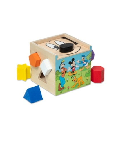 Melissa & Doug Mickey Mouse & Friends Wooden Shape Sorting Cube In No Color