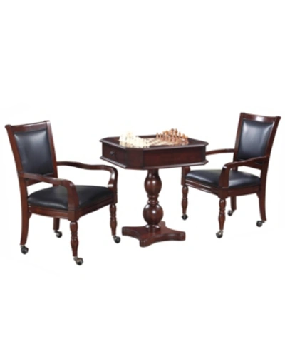 Shop Blue Wave Fortress Chess, Checkers, Backgammon Pedestal Game Table And Chairs Set