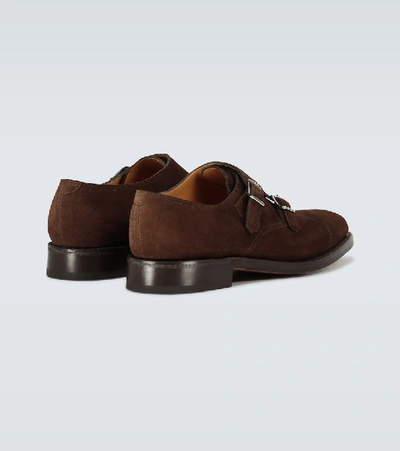 Shop John Lobb William Double Sole Suede Shoes In Brown