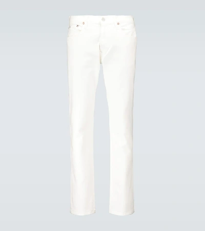 Shop Polo Ralph Lauren Slim-fit Stretch-cotton Jeans In White