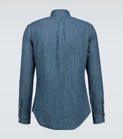 Shop Polo Ralph Lauren Slim-fit Denim Shirt In Blue