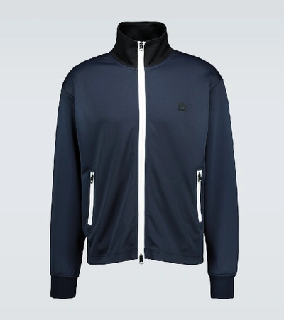 Shop Acne Studios Jayton Face Track Jacket In Blue