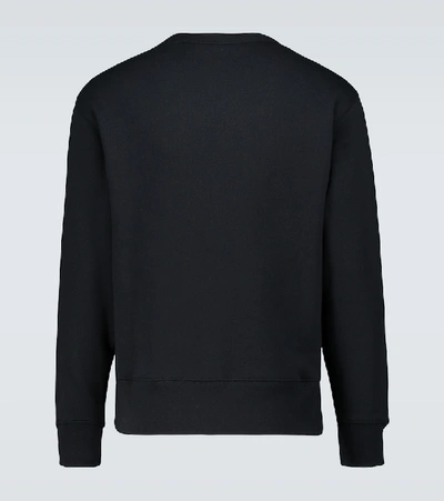 Shop Acne Studios Fairview Face Cotton Sweatshirt In Black