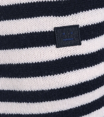 Shop Acne Studios Striped Wool Sweater In Blue