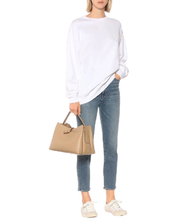 Shop Acne Studios Oversized Cotton-jersey Sweatshirt In White