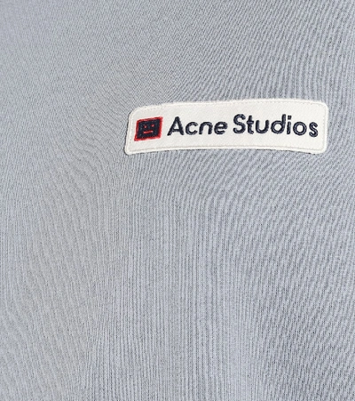Shop Acne Studios Logo Cotton Sweatshirt In Blue
