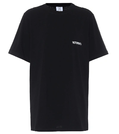 Shop Vetements Logo Print T-shirt In Black