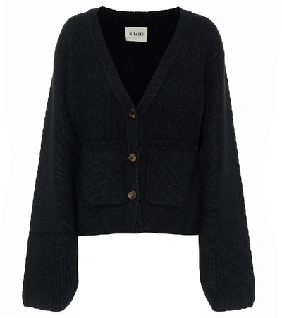 Shop Khaite Scarlet Cashmere-blend Cardigan In Black