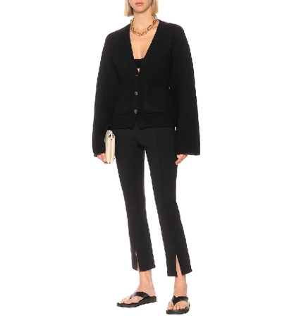 Khaite Scarlet Knitted Cardigan In Blue
