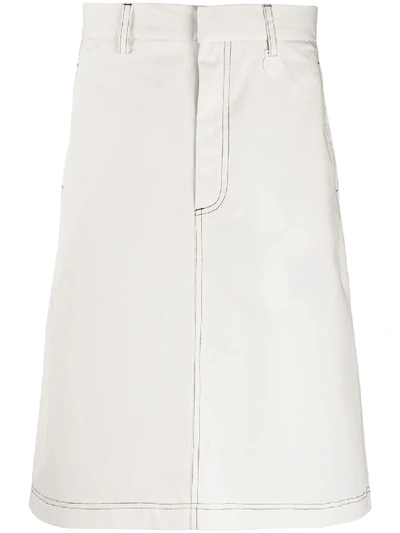 Shop Xander Zhou Knee-length Skirt In White