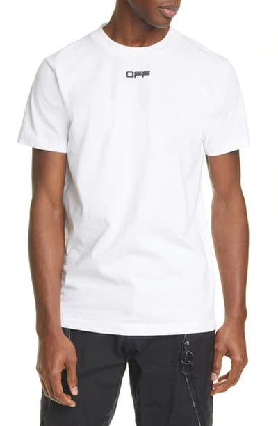 Shop Off-white Airport Tape Slim Graphic Tee In White Multi