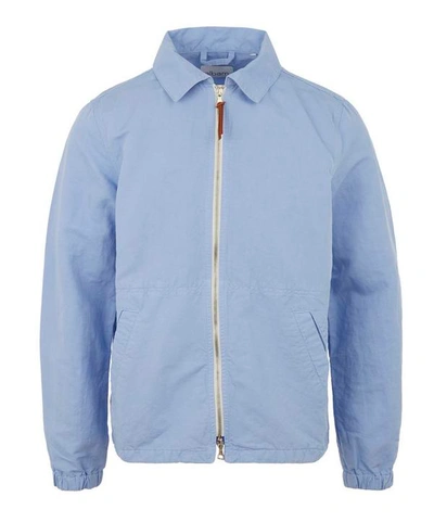 Shop Albam Harrington Zip-through Jacket In Light Blue