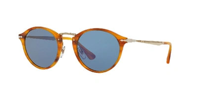 Persol Calligrapher Round Frame Sunglasses In Blue