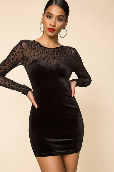 Shop Superdown Kimberly Mesh Mini Dress In Black
