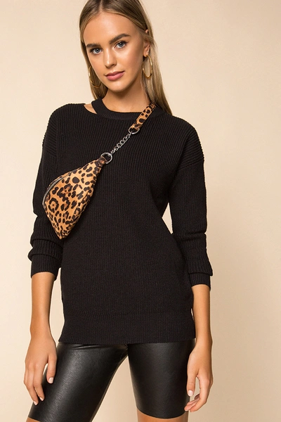 Shop Superdown Samantha Oversized Knit Sweater In Black