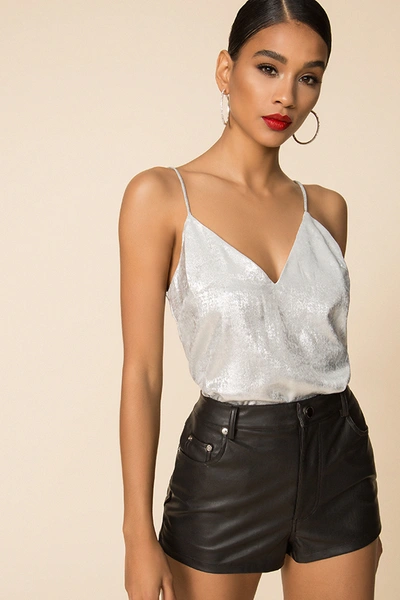 Shop Superdown Kayla Cami Top In White Metallic