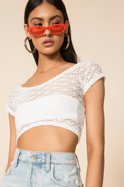 Shop Superdown Candy Crop Top In White