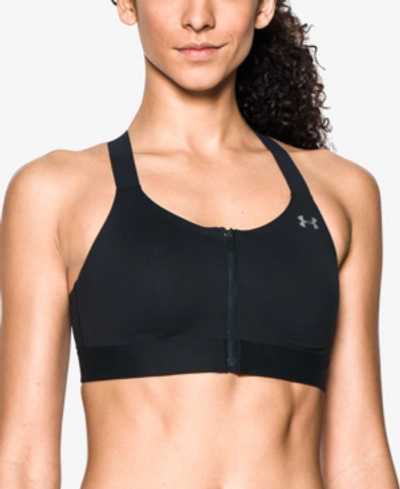 Shop Under Armour Women's Eclipse High-impact Zip Sports Bra In Black